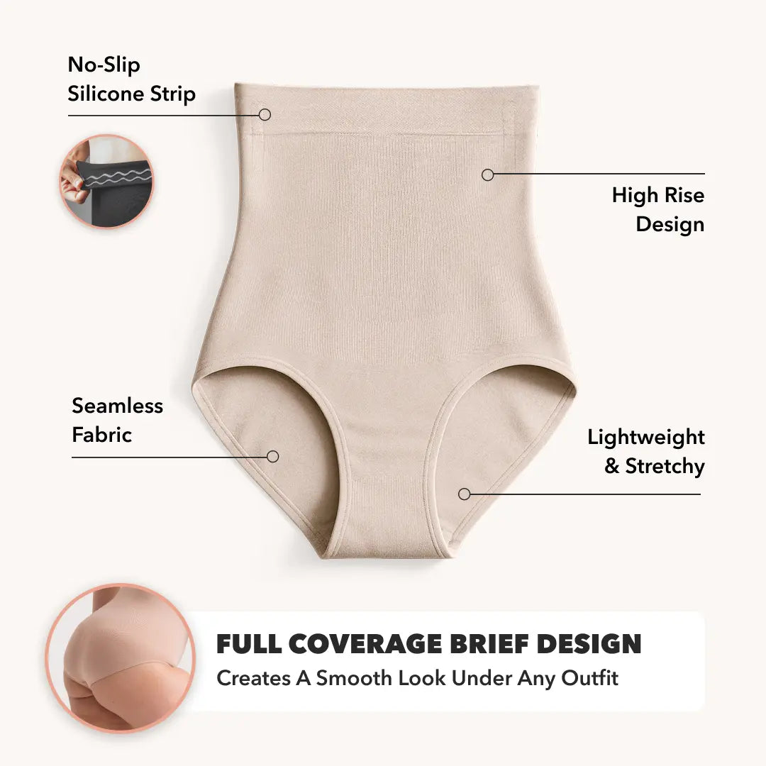 Shapermint High-Waisted Shapewear Panty – Seamless Tummy Control with Anti-Slip Waistband-A0011