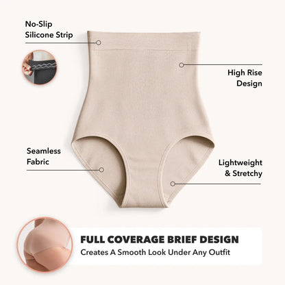 Shapermint High-Waisted Shapewear Panty – Seamless Tummy Control with Anti-Slip Waistband-A0011
