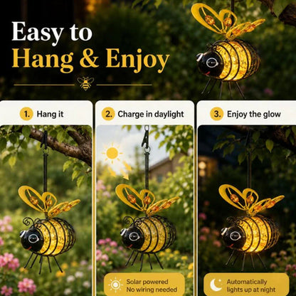 🐝Outdoor Hanging Solar Bee Light - Perfect Gift For Plant Lovers Moms Or Literally Anyone Who Smiles❤️