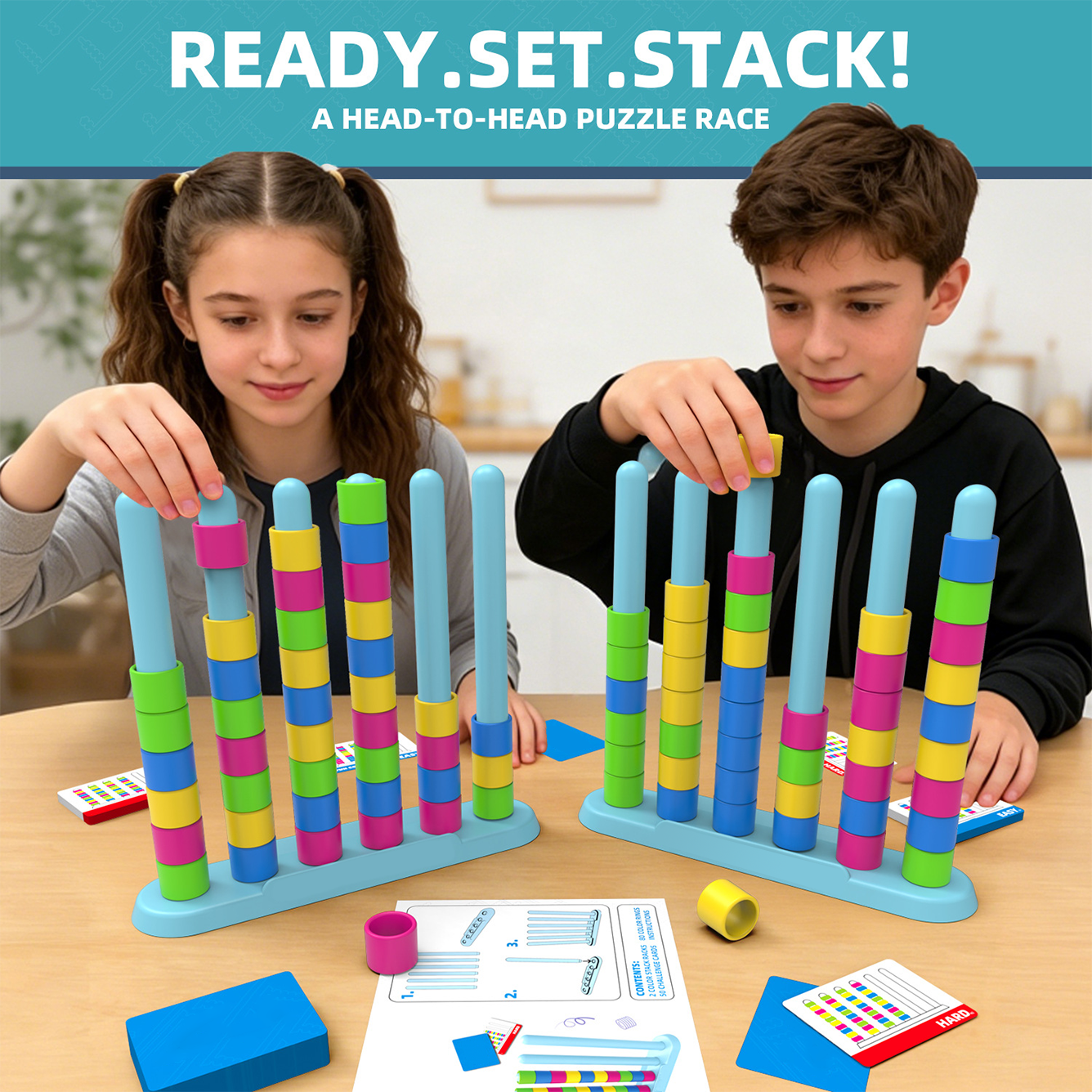 🎁Color Matching Stacking Game — Educational Party Game Toy🧠
