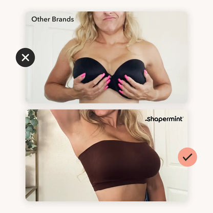 Shapermint Truekind Convertible Strapless Bandeau Bra – Wireless Comfort with Removable Straps-A0009