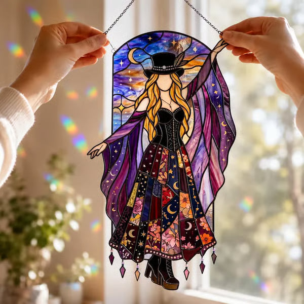💥💃 Stevie Nicks 🤘 Handmade Spinning Suncatcher Boho Home Decor