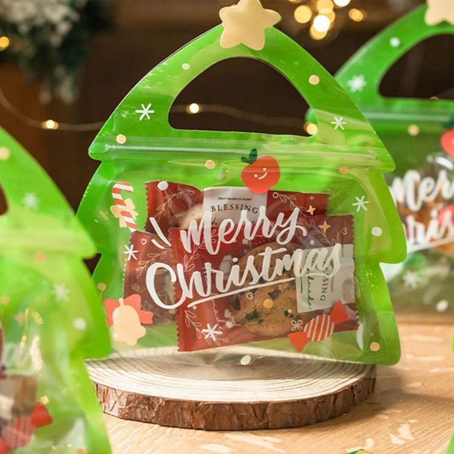 🎄Christmas Treat Bags, Kids Xmas Sealable Bags With Handle ❄️