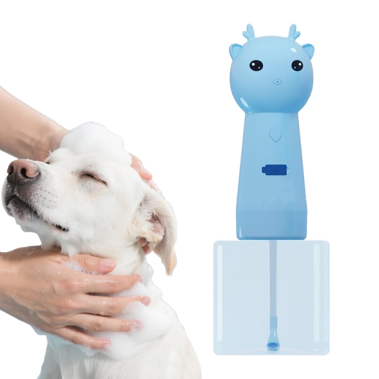Electric Foaming Soap Dispenser for Dogs – Pet Bath Shampoo Pump for Sink, Bathtub & Kitchen