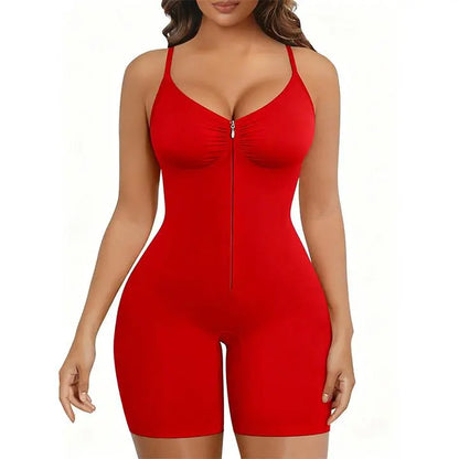 SHAPERX Tummy Control Bodysuit for Women – Zip-Up Shaping Bodysuit with Breathable Mesh-A0032