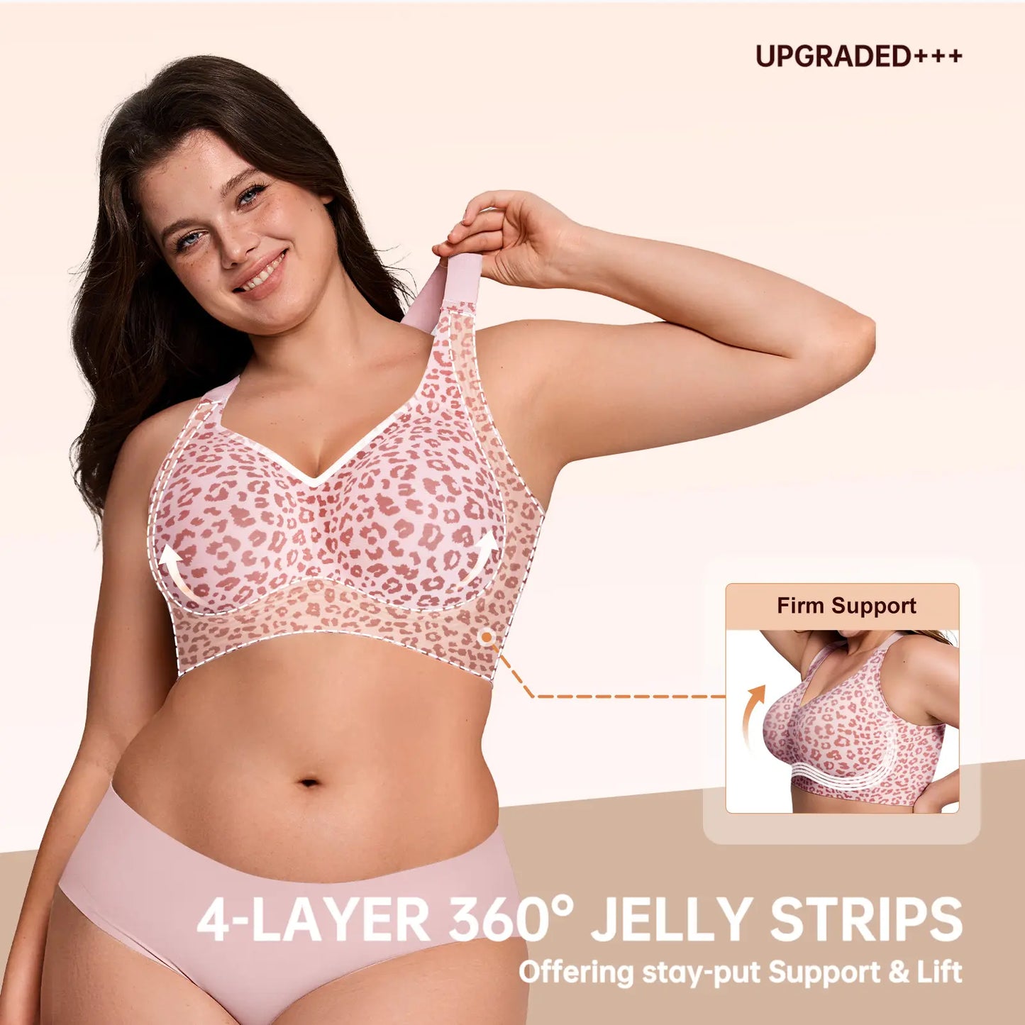 OEAK Jelly Wireless Padded Bra – Full Coverage Everyday Comfort Bra-A0010