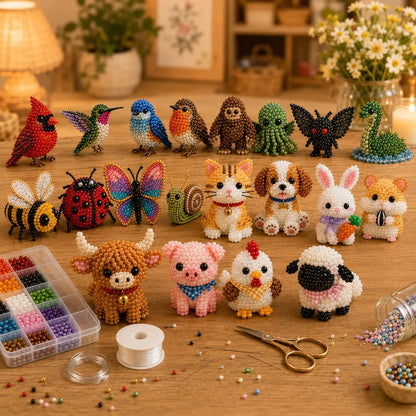 🧵✨ 3D Beaded Animal DIY Craft Kit – A Thoughtful Handmade Gift