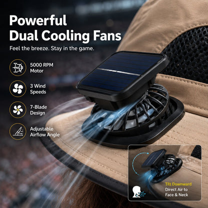 🔥🔥Father's Day Best Sellers ☀️Solar-Powered Outdoor Cooling Fan Hat