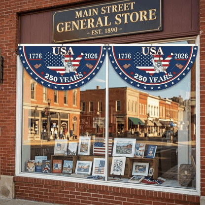🎇 1776-2026 USA 250th Patriotic Outdoor Half Round Banner 🎊