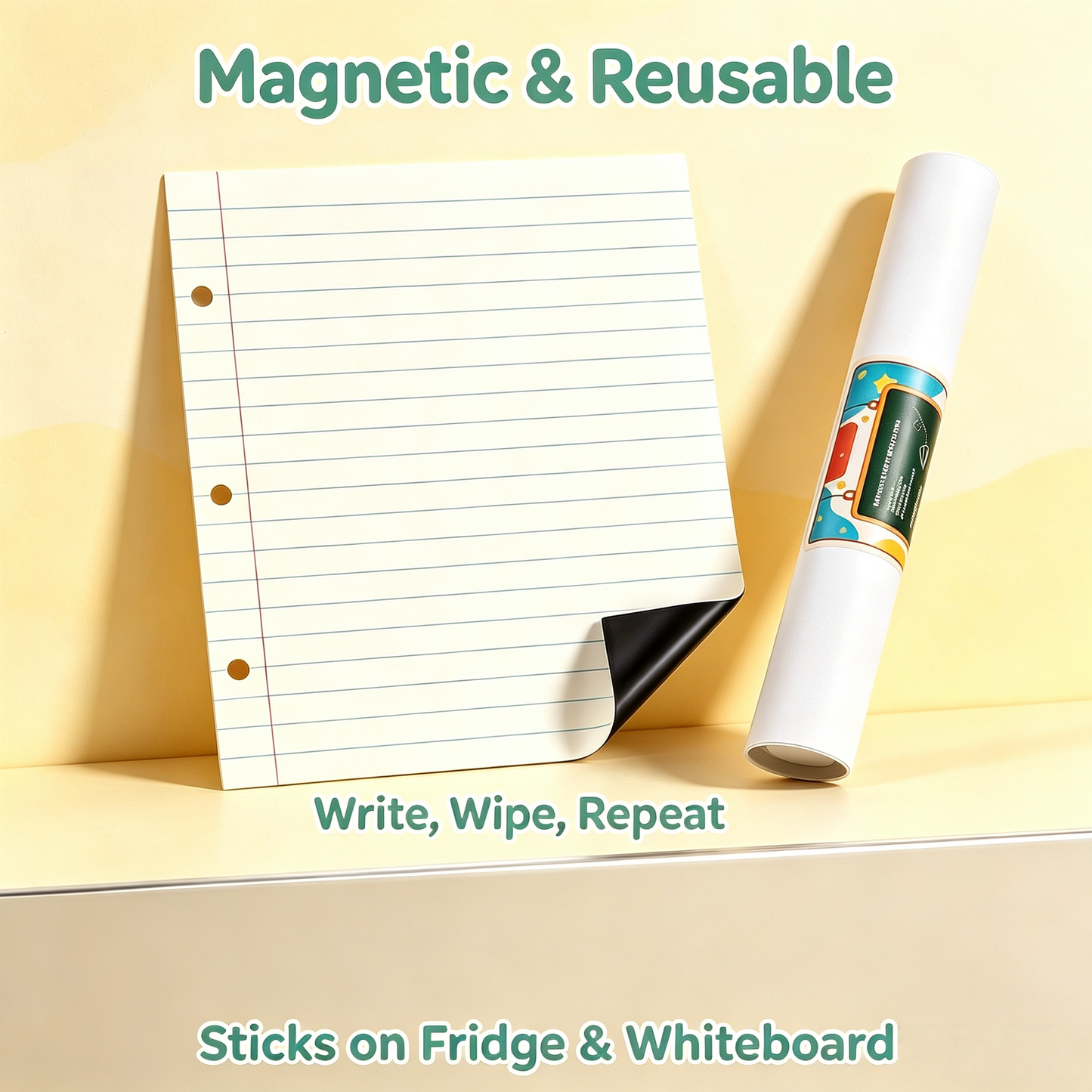 📝 Giant Magnetic Dry Erase Drawing Pad – Large Reusable Whiteboard for Classroom, Homeschool & Creative Learning Activities