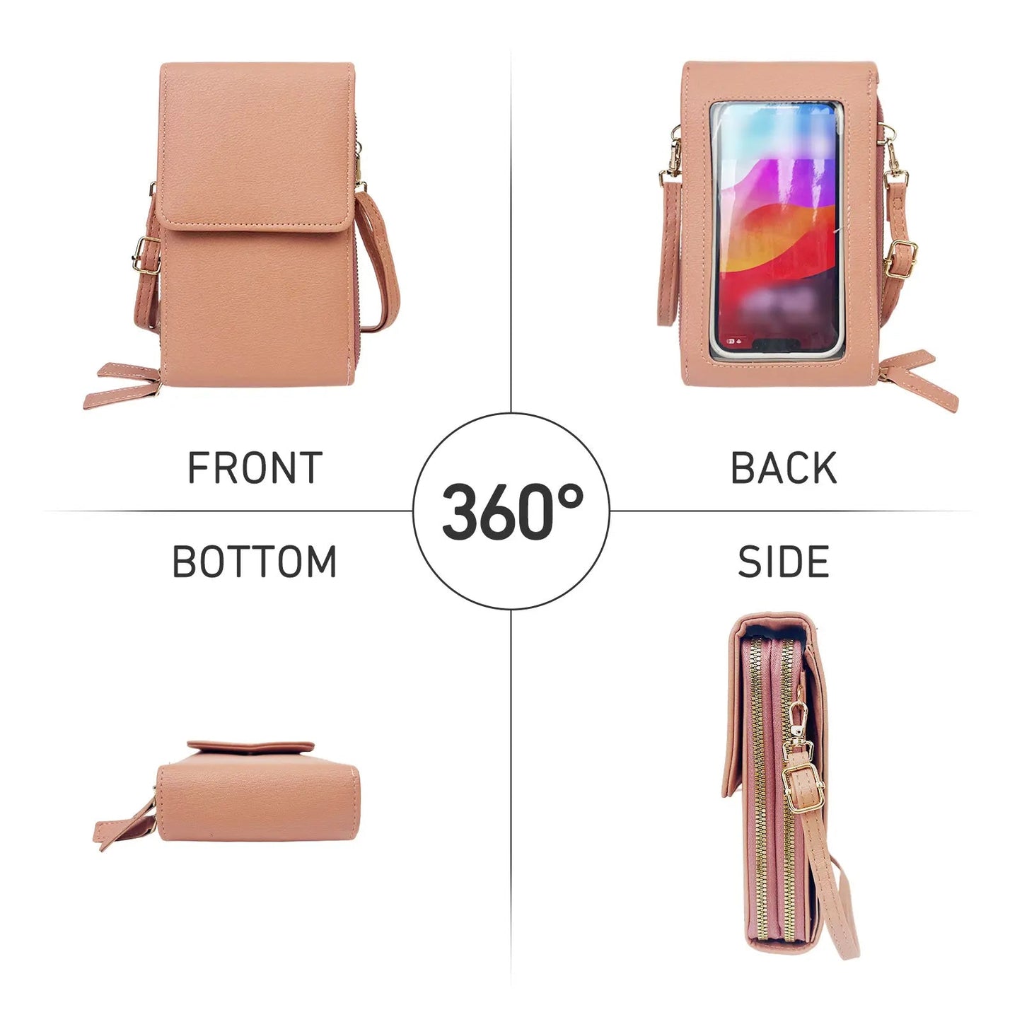 🎀Chic Mini Leather Crossbody Bag | Women Lightweight Phone Purse Wallet Bag