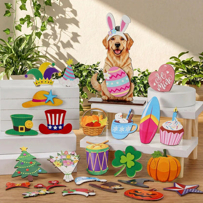🎁Last Day Promotion 49% OFF🔥Cute Cat/Dog/Golden Retriever Desk Standee – Removable Seasonal Decor