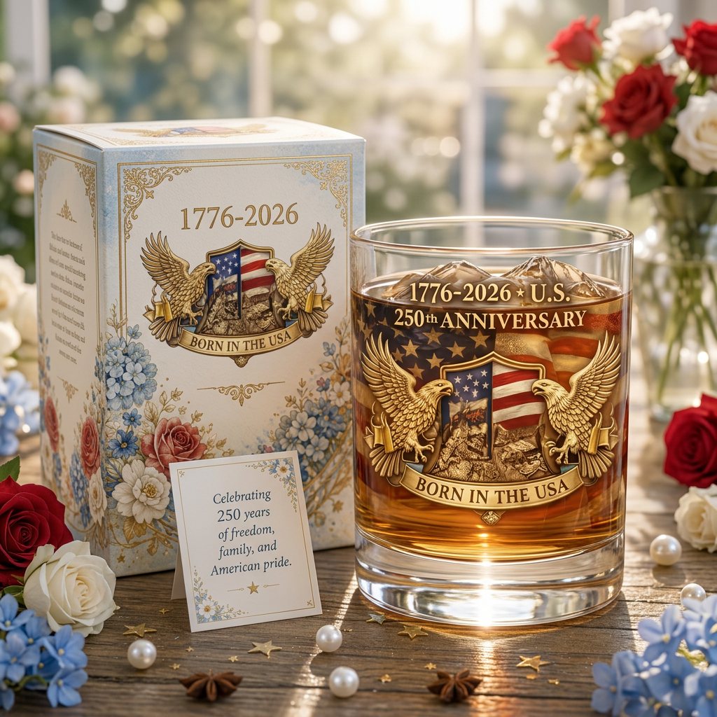 🦅USA 250th Anniversary Freedom Eagle Glass-Limited Collector Edition