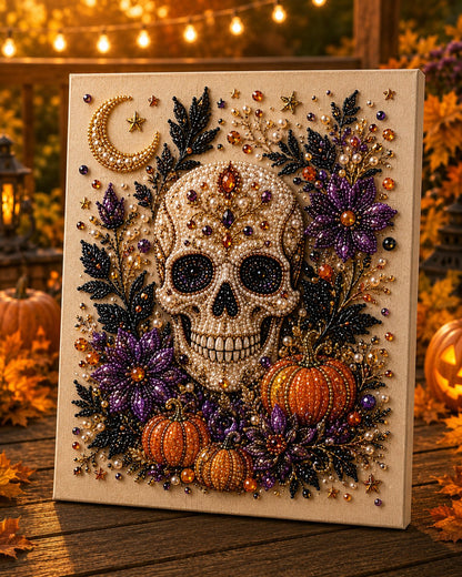 💥 Last Day 50% OFF👻✨50K+ SOLD!🎃 Halloween Pearl Art DIY Kit – No painting skills needed, just match & place pearls. Create spooky‑cute décor for a cosy autumn home! 🧵🖼️