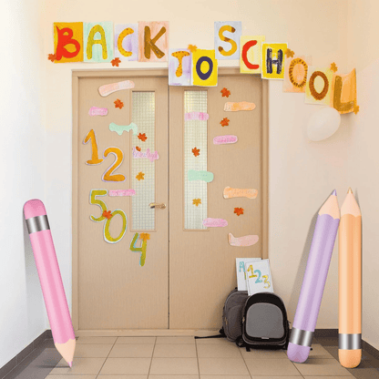Multicolor PVC Giant Inflatable Pencil Balloon🎈- For Back to School Classroom Welcome & First Day Party Supplies🎒