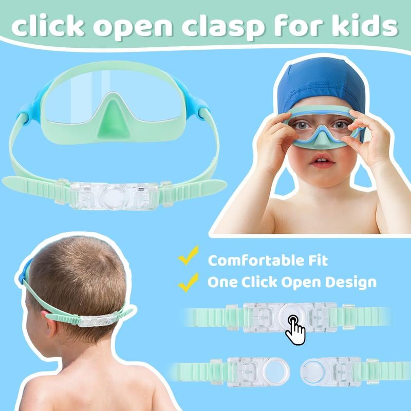 🏊‍♀️Summer Sale is ON! Up to 60% OFF🔥-HD children's large frame waterproof and anti-fog swimming goggles