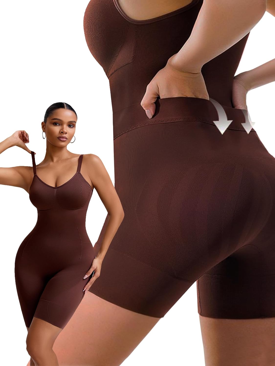Women's Bathroom-Friendly Shapewear Bodysuit | Tummy Control & Butt Lift - A0033