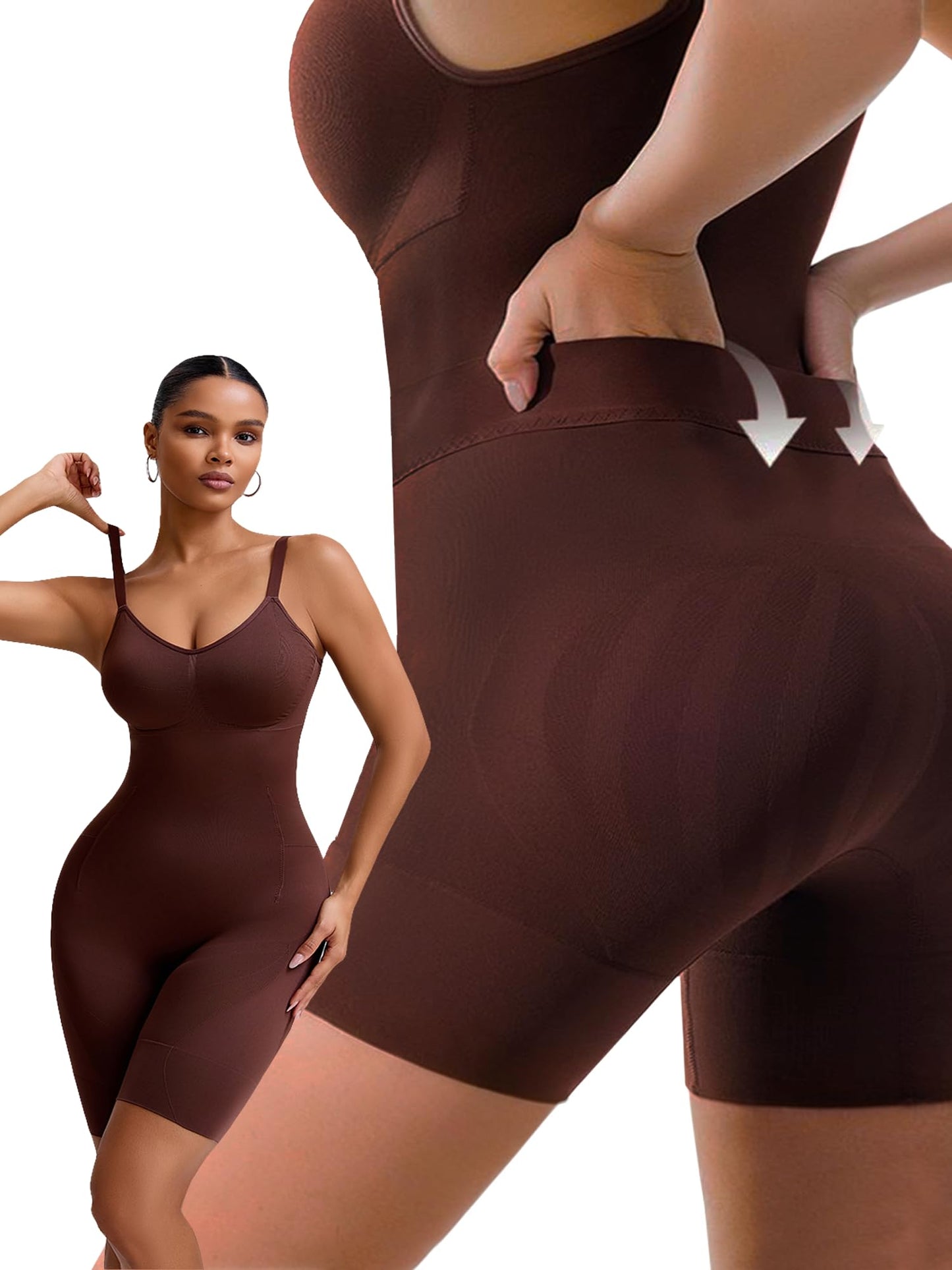 Women's Bathroom-Friendly Shapewear Bodysuit | Tummy Control & Butt Lift - A0033
