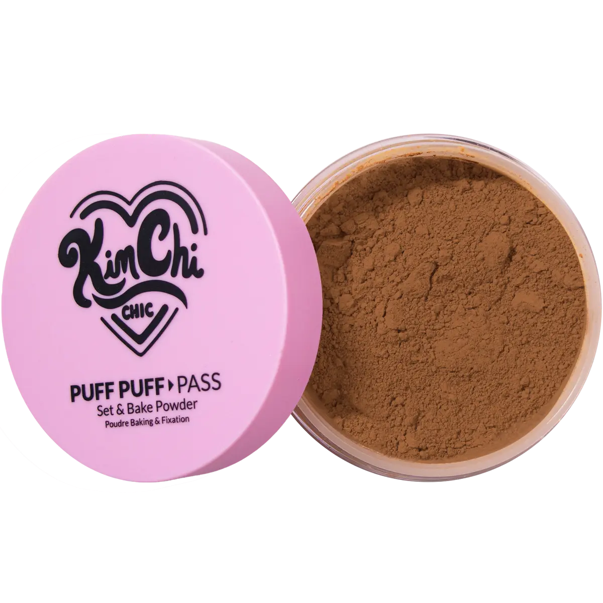 KimChi Chic Puff Puff Pass Set & Bake Powder 24g | Rice Powder & Vitamin-E | Lightweight Translucent Setting Powder | 10 Shades