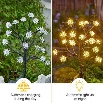 ⚡Outdoor Waterproof Cherry Blossom  Multicolor Solar Garden Lights🌸