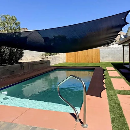 90% Blackout Cloth (Black) - 10 x 13ft UV-Resistant Shade Net with Reinforced Rivets