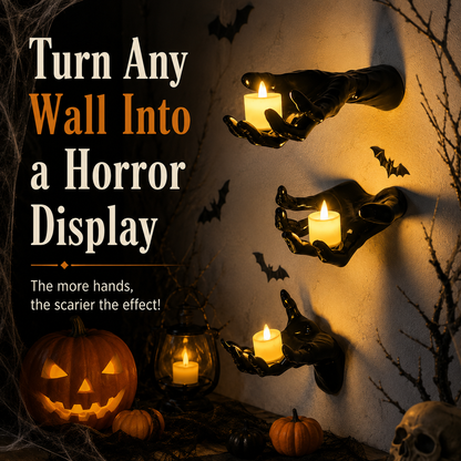 🥳3-Pack Light-Up Creepy Halloween Hands Wall Décor