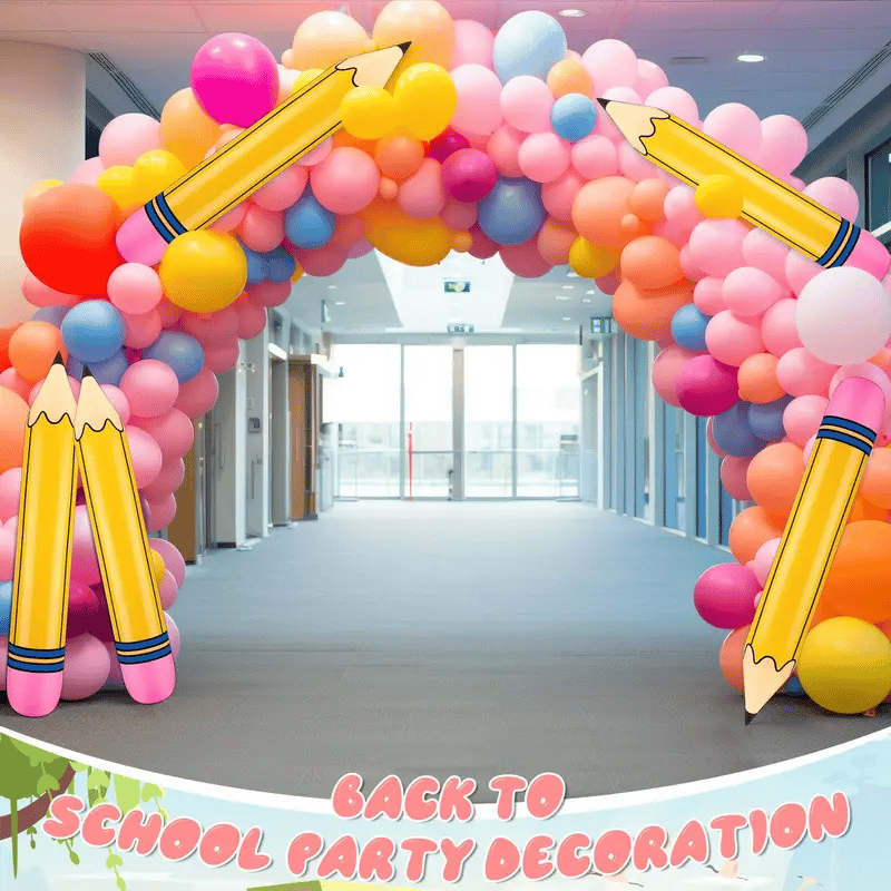 Multicolor PVC Giant Inflatable Pencil Balloon🎈- For Back to School Classroom Welcome & First Day Party Supplies🎒