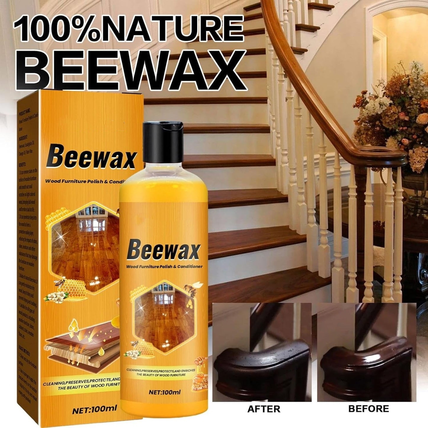 🔥250th Anniversary Special Day Sale 70% OFF📦Beeswax Wood Polish Spray | Restore Shine & Protect Wood Furniture
