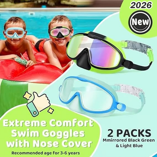 🏊‍♀️Summer Sale is ON! Up to 60% OFF🔥-HD children's large frame waterproof and anti-fog swimming goggles
