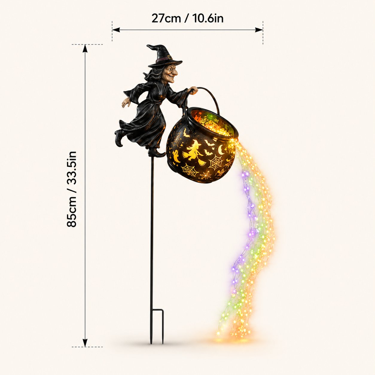🔥Hot Sale-50% OFF🔥Halloween Witch Cauldron Garden Light
