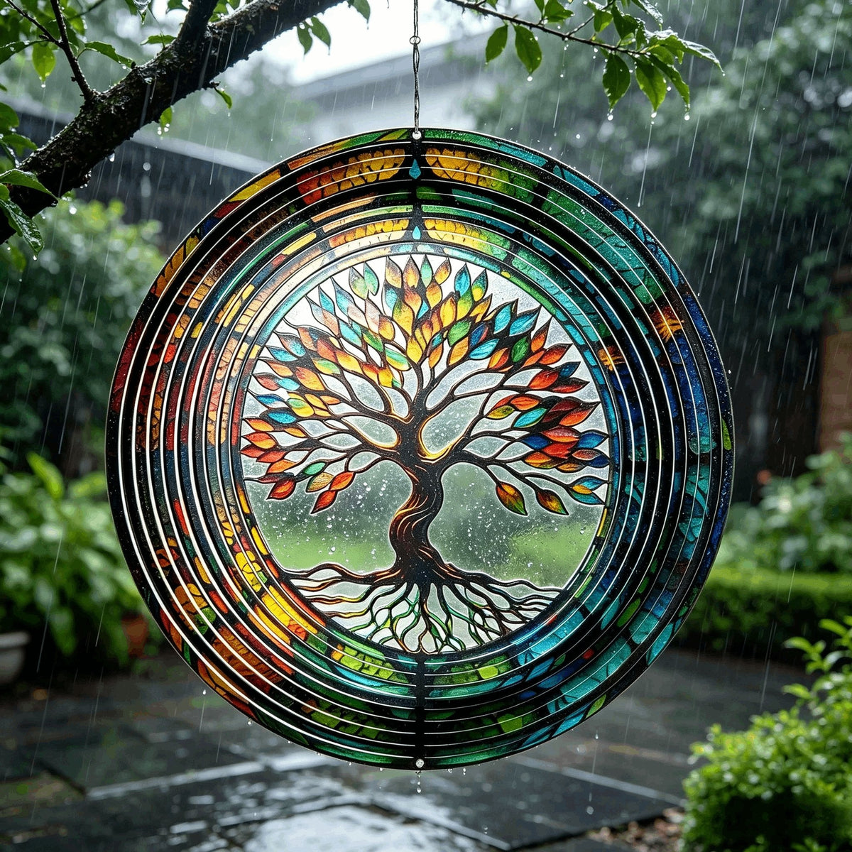 🎐 3D Rotating Wind Chime – Kinetic Hanging Wind Spinner for Garden, Balcony & Outdoor Decor