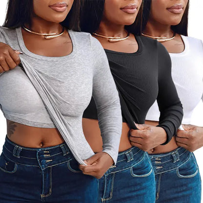 ChicMe Built-In Bra Ribbed Tank Top – Padded Racerback Everyday Basic-A0012