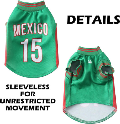 Mesh Breathable Pet Dog & Cat Soccer Jersey 2 Pack