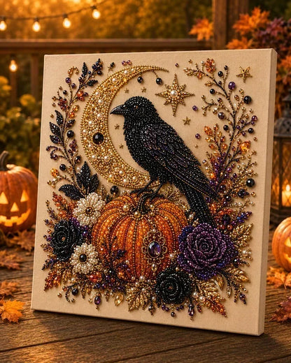 💥 Last Day 50% OFF👻✨50K+ SOLD!🎃 Halloween Pearl Art DIY Kit – No painting skills needed, just match & place pearls. Create spooky‑cute décor for a cosy autumn home! 🧵🖼️