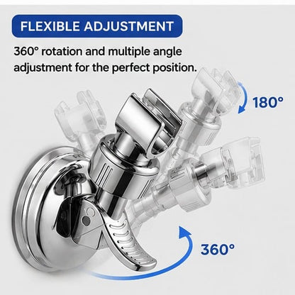 🚿2pcs Adjustable Shower Head Holders Removable Suction Cup Shower Head Bracket No Drill Shower Head Bracket