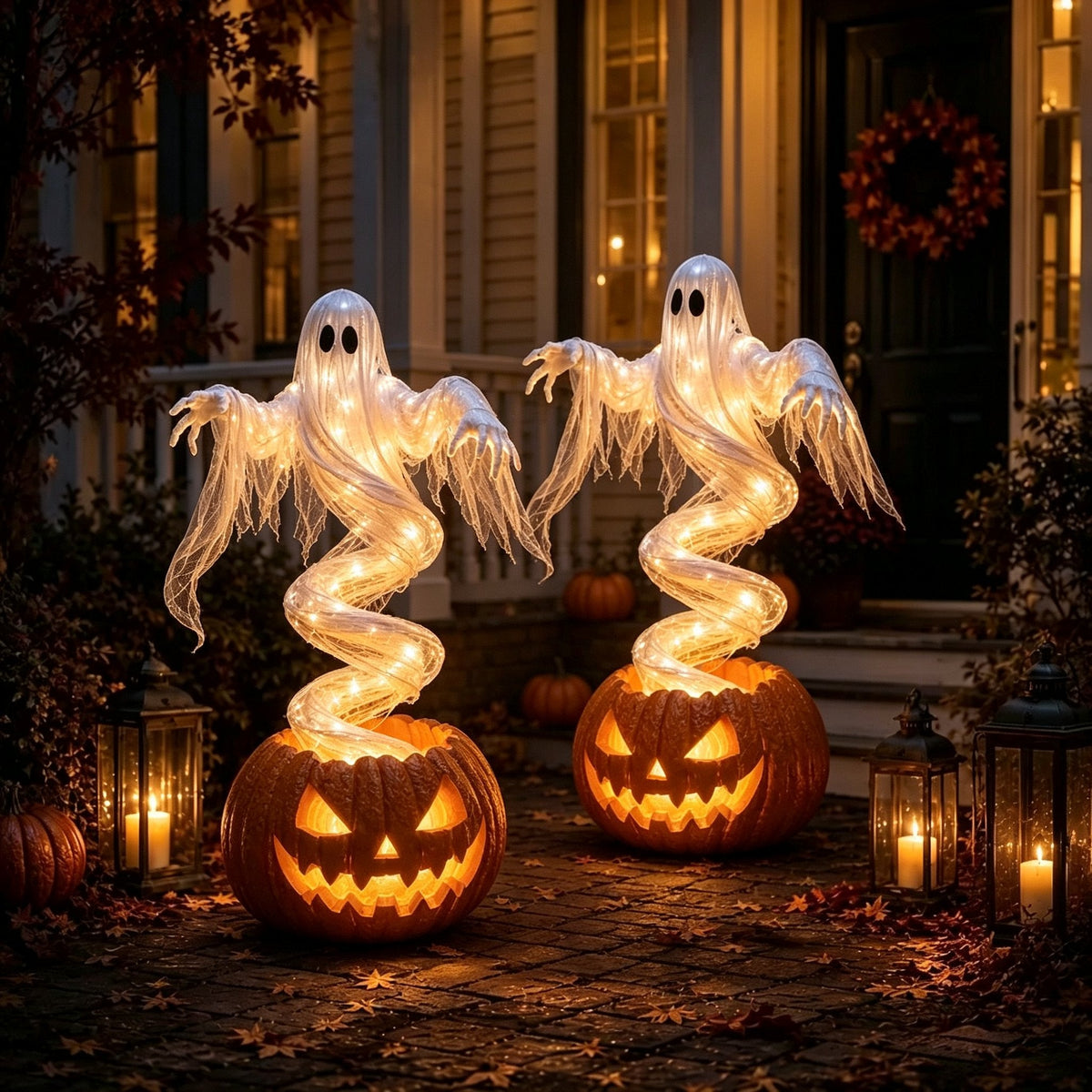 🔥Get 50% OFF👻Swirling Ghost Pumpkin Yard Lamp🎃(FREE Shipping)