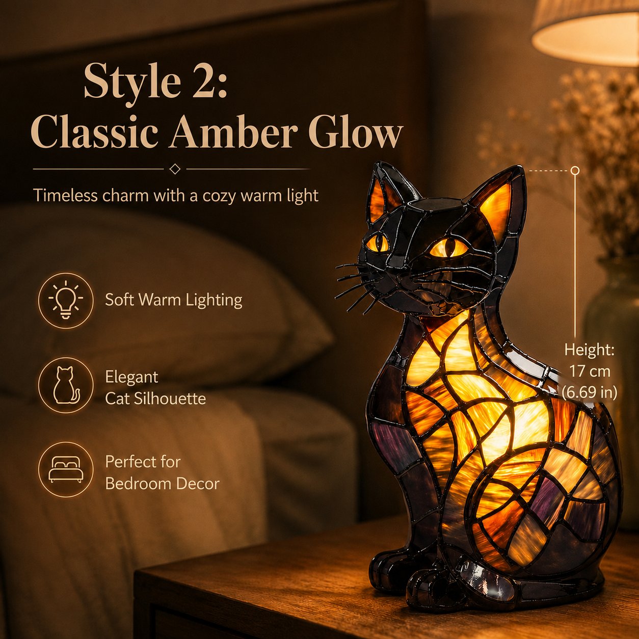 🐾 A Stained-Glass Cat Lamp That Makes Any Room Feel Magical ✨🏆