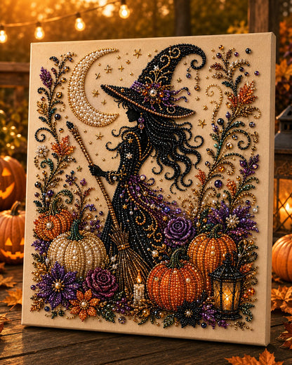 💥 Last Day 50% OFF👻✨50K+ SOLD!🎃 Halloween Pearl Art DIY Kit – No painting skills needed, just match & place pearls. Create spooky‑cute décor for a cosy autumn home! 🧵🖼️