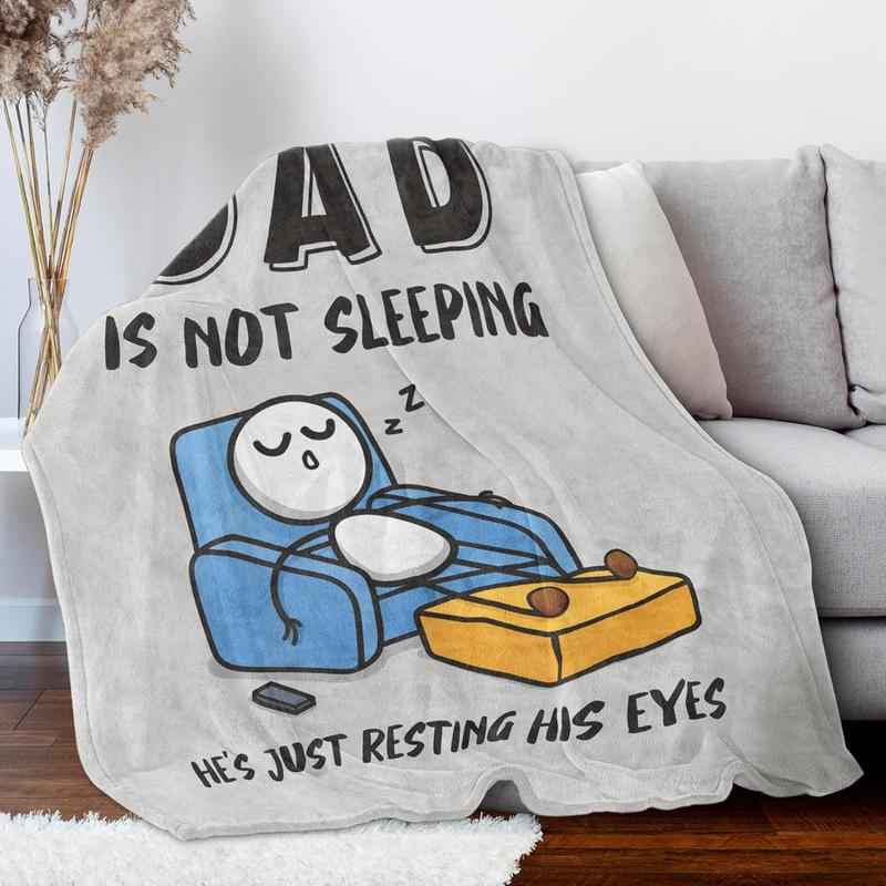 🔥Father’s Day 49% Off🔥Dad Is Not Sleeping Funny Flannel Blanket