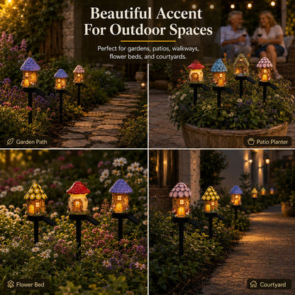 🔥Summer Sale is ON! Up to 60% OFF - Solar Fairy-Tale Mushroom Cottage Garden Light