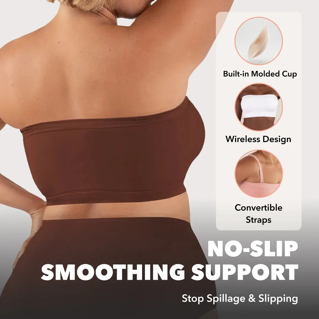 Shapermint Truekind Convertible Strapless Bandeau Bra – Wireless Comfort with Removable Straps-A0009