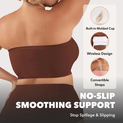 Shapermint Truekind Convertible Strapless Bandeau Bra – Wireless Comfort with Removable Straps-A0009