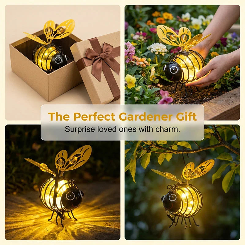 🐝Outdoor Hanging Solar Bee Light - Perfect Gift For Plant Lovers Moms Or Literally Anyone Who Smiles❤️