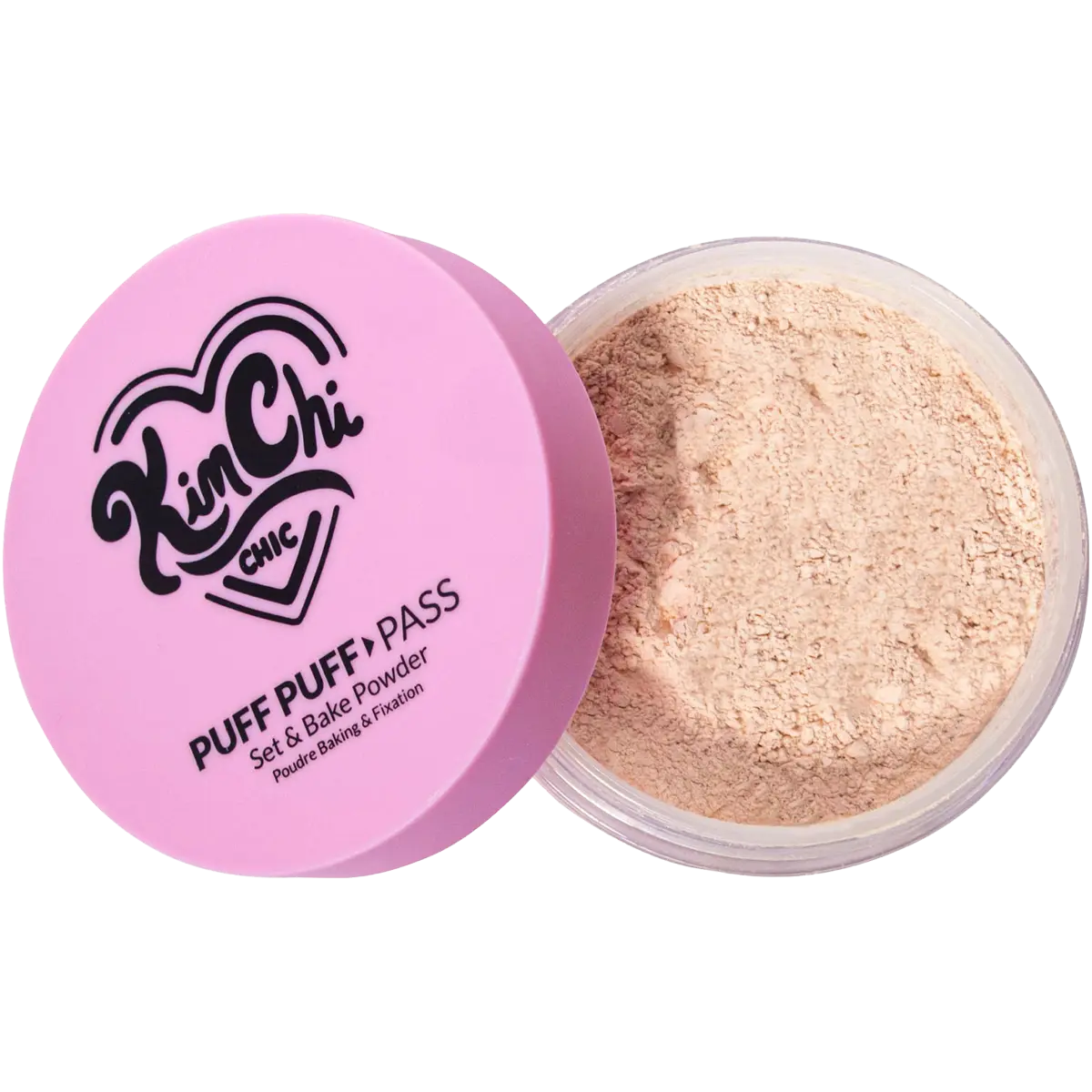 KimChi Chic Puff Puff Pass Set & Bake Powder 24g | Rice Powder & Vitamin-E | Lightweight Translucent Setting Powder | 10 Shades