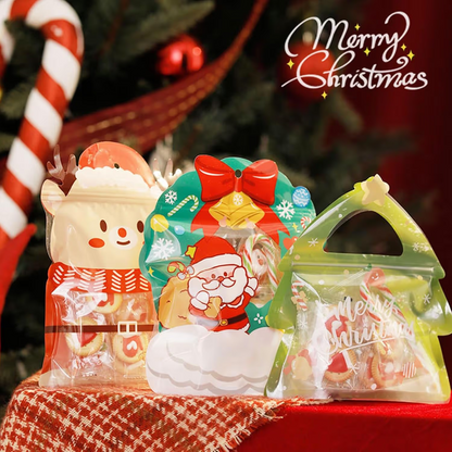 🎄Christmas Treat Bags, Kids Xmas Sealable Bags With Handle ❄️
