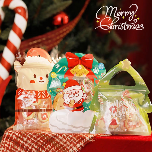 🎄Christmas Treat Bags, Kids Xmas Sealable Bags With Handle ❄️
