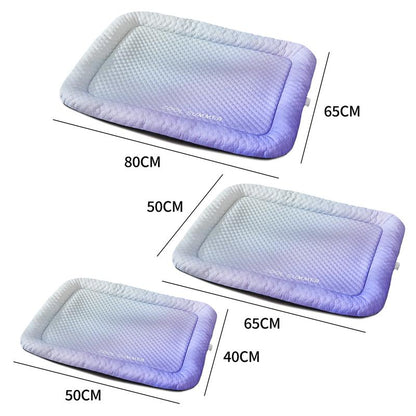 Ice Silk Pet Cooling Mat – Breathable Summer Cooling Bed for Dogs & Cats