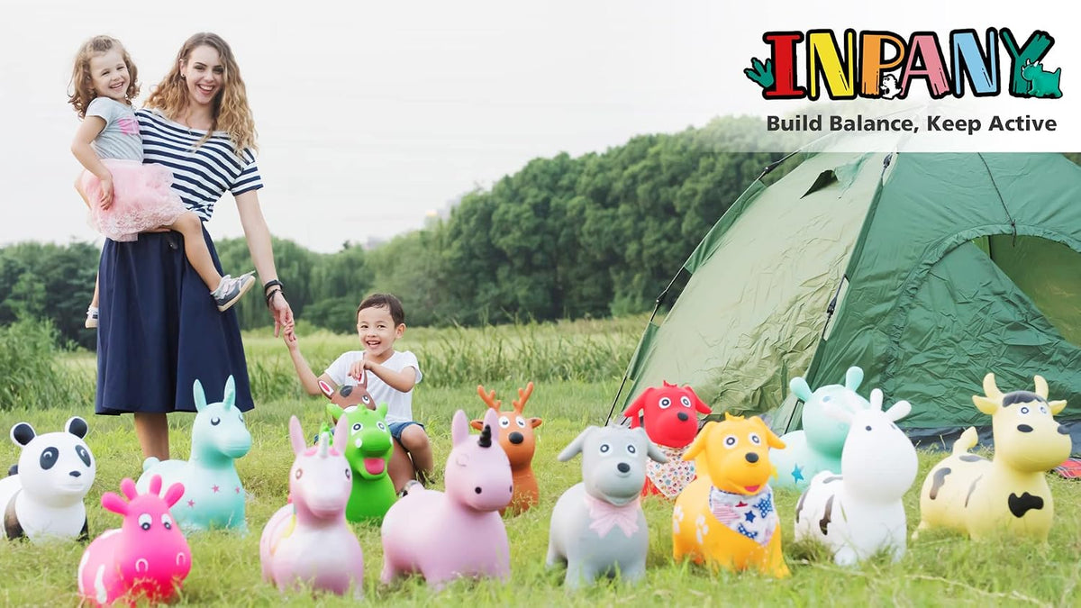 Unicorn Bouncy Horse Toys, Toddler Inflatable Unicorn, Bouncy Pals