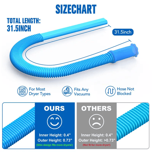 🔥Prevent Dryer Fires! Dryer Vent Lint Cleaner Kit | Universal Stretch Vacuum Attachment