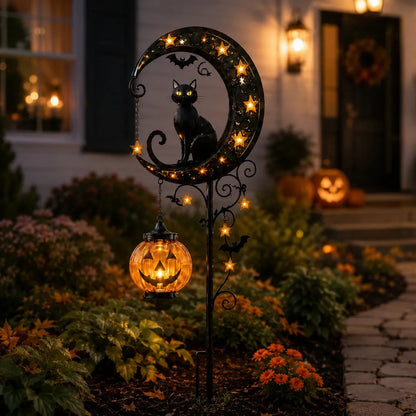 🎃Halloween Early Bird Special Sale 49% OFF-Pumpkin Moon Garden Stake Light🔥